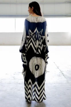 Pooja Keyur Juno Black Kaftan Dress -Inca Clothing Shop 16623pk39 4