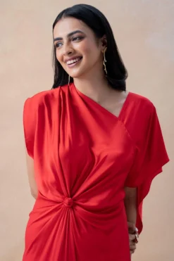 Stephany Red Draped Kaftan Dress 8 Stephany Red Draped Kaftan Dress -Inca Clothing Shop 16623sy4 4