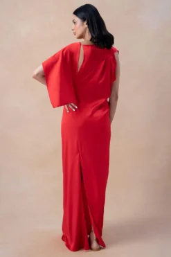 Stephany Red Draped Kaftan Dress 9 Stephany Red Draped Kaftan Dress -Inca Clothing Shop 16623sy4 5