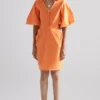 ECHO Orange Tulip Dress