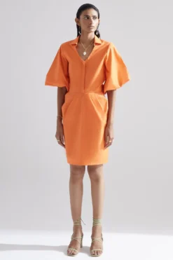 ECHO Orange Tulip Dress