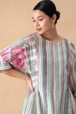 Vineet Rahul Eva Stripe Dress 9 Vineet Rahul Eva Stripe Dress -Inca Clothing Shop 171123vr2 4