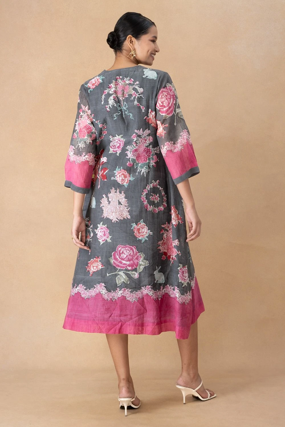 Vineet Rahul Black Floral Dress 5 Vineet Rahul Black Floral Dress - Image 5