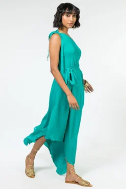 Stephany Sea Green One Shoulder Dress -Inca Clothing Shop 181stp4 3