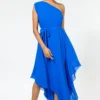 Stephany Royal Blue One Shoulder Dress