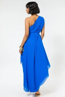 Stephany Royal Blue One Shoulder Dress -Inca Clothing Shop 181stp7 4