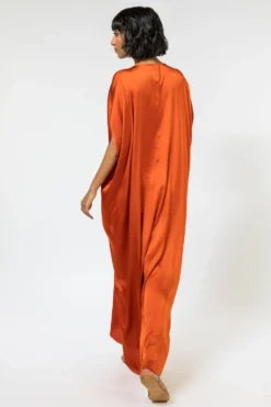 Stephany Burnt Orange Front Knot Maxi Dress 7 Stephany Burnt Orange Front Knot Maxi Dress -Inca Clothing Shop 181stp8 4