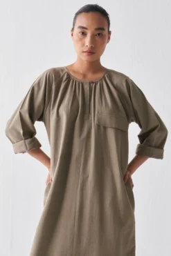 Three Sage Gathered Hem Shirt Dress -Inca Clothing Shop 18223td11 4