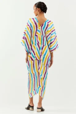 Inca Illusion Stripe Kaftan Dress -Inca Clothing Shop 1923ina22 3