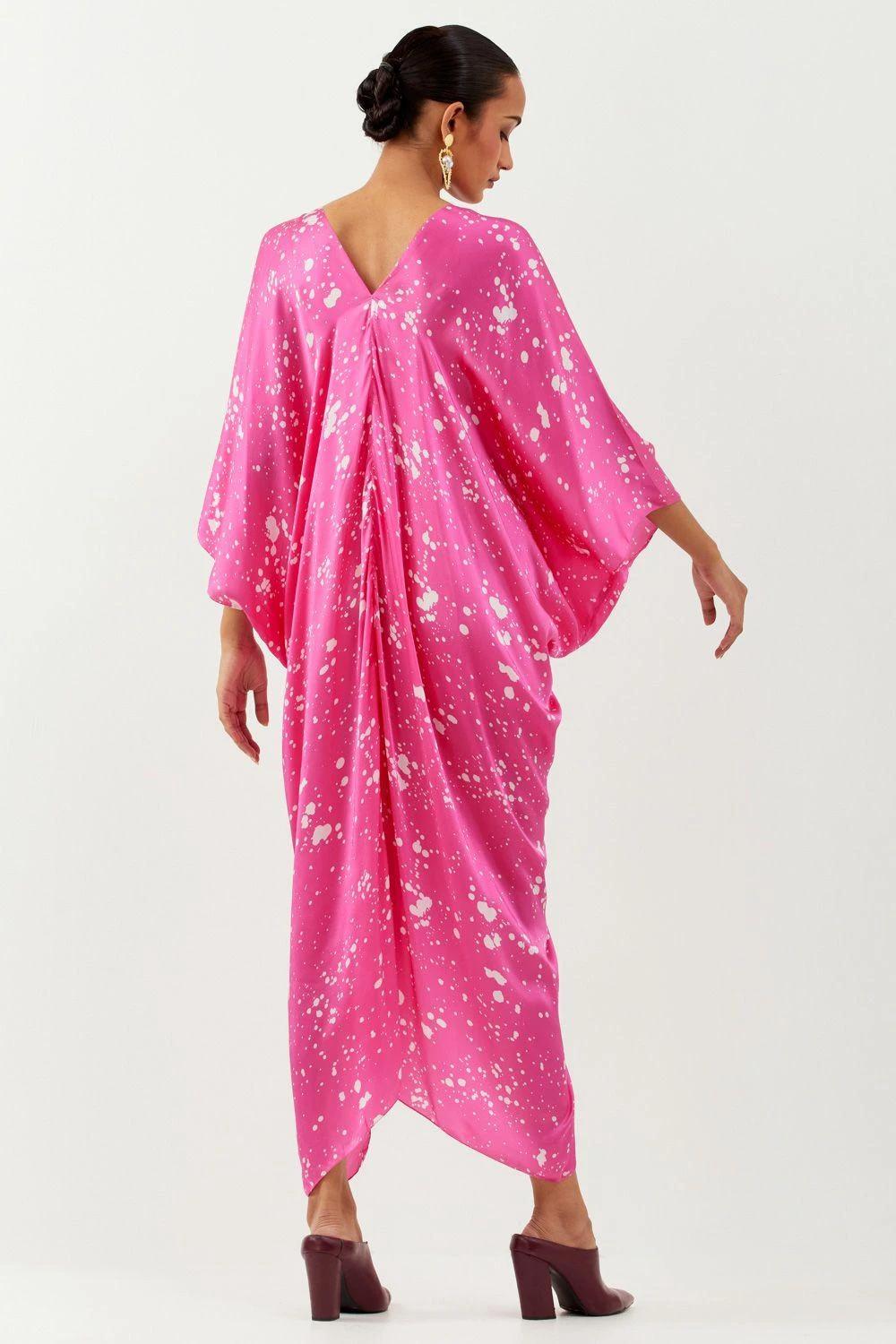 Inca Pink Splatter Kaftan Dress 3 Inca Pink Splatter Kaftan Dress - Image 3