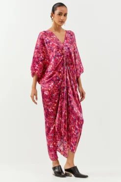 Inca Pink Abtsract Printed Kaftan Dress