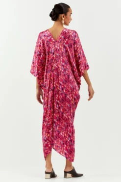 Inca Pink Abtsract Printed Kaftan Dress -Inca Clothing Shop 1923ina57 3