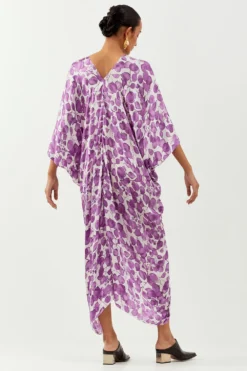 Inca Purple Clover Kaftan Dress -Inca Clothing Shop 1923ina8 3