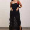 AK-OK By Anamika Khanna Black Draped Dress