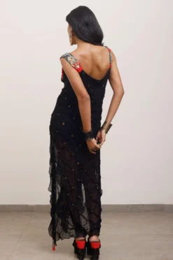 AK-OK By Anamika Khanna Black Draped Dress -Inca Clothing Shop 19523ak38 6