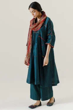 Sunira Designs Green Mool Dress With Kimono Style Sleeves -Inca Clothing Shop 197sun11 5