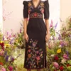 Chandrima Black Threadwork Dress