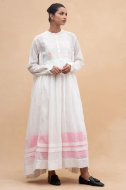 Injiri White Embroidered Dress -Inca Clothing Shop 202inj1 3