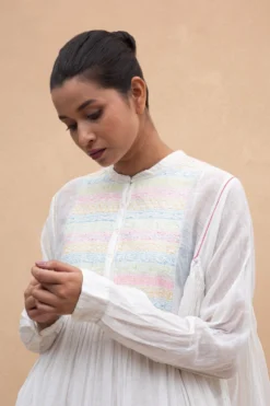 Injiri White Embroidered Dress -Inca Clothing Shop 202inj1 4