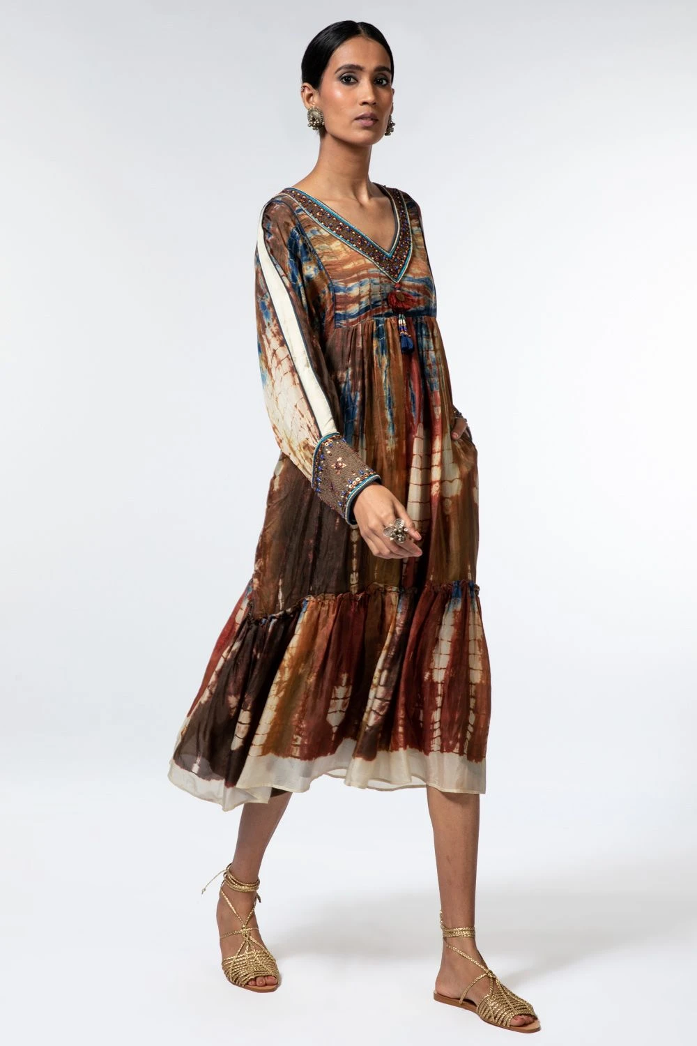 CAPISVIRLEO Multicoloured Tie Dye Silk Dress 3 CAPISVIRLEO Multicoloured Tie Dye Silk Dress - Image 3