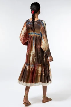 CAPISVIRLEO Multicoloured Tie Dye Silk Dress 7 CAPISVIRLEO Multicoloured Tie Dye Silk Dress -Inca Clothing Shop 208capis11 4