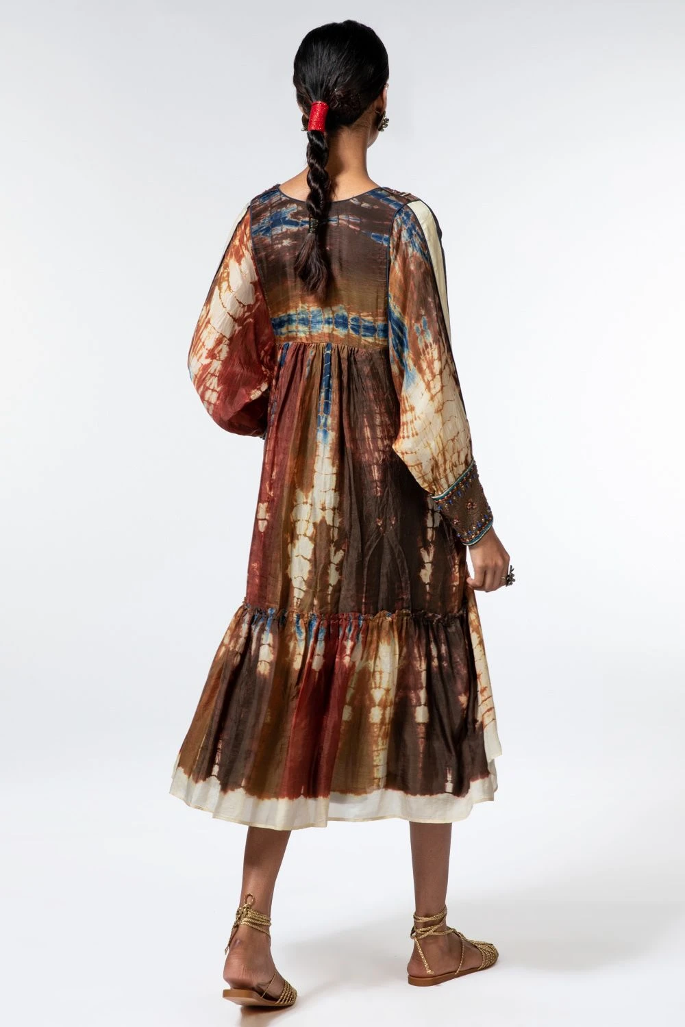 CAPISVIRLEO Multicoloured Tie Dye Silk Dress 4 CAPISVIRLEO Multicoloured Tie Dye Silk Dress - Image 4