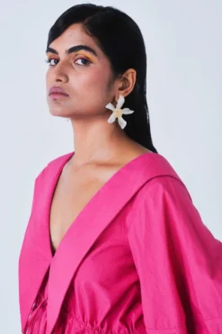 Little Things Hot Pink Dress With Balloon Sleeves -Inca Clothing Shop 209lt9 4 1