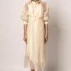 REIK Ivory Mimosa Dress With A Moulin Shirt