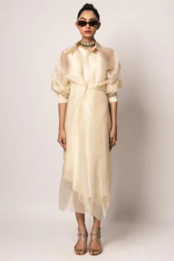 REIK Ivory Mimosa Dress With A Moulin Shirt