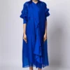REIK Electric Blue Mimosa Dress With A Moulin Shirt