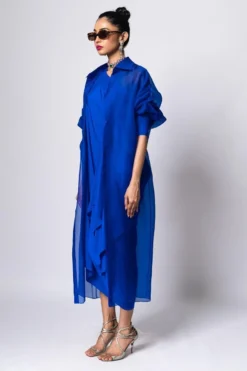 REIK Electric Blue Mimosa Dress With A Moulin Shirt -Inca Clothing Shop 210623rk04 2