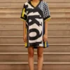 AK-OK By Anamika Khanna Sporty Script Printed Short Dress