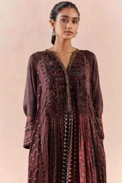 Sunira Designs Maroon Mrida Yoke Dress 6 Sunira Designs Maroon Mrida Yoke Dress -Inca Clothing Shop 211023sm20 3