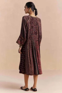 Sunira Designs Maroon Mrida Yoke Dress 7 Sunira Designs Maroon Mrida Yoke Dress -Inca Clothing Shop 211023sm20 4