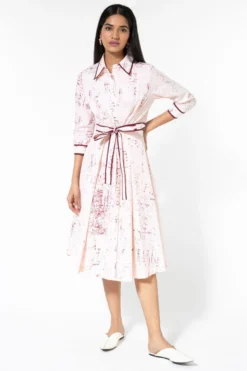 Bodice Pink Printed Dress