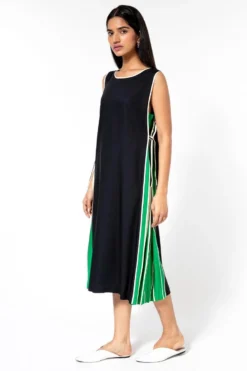 Bodice Green Pleated Shift Dress -Inca Clothing Shop 2111bo20 3