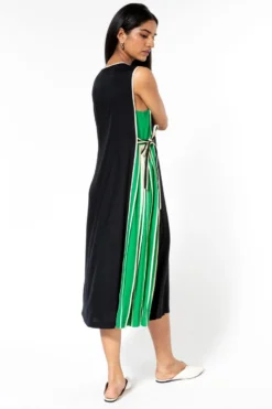 Bodice Green Pleated Shift Dress -Inca Clothing Shop 2111bo20 5