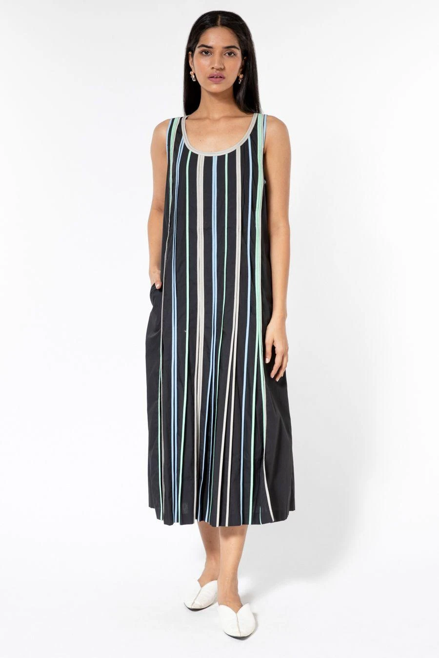 Bodice Black Scoop Neck Panelled Dress 1 Bodice Black Scoop Neck Panelled Dress