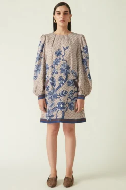 Payal Pratap Brown Aninda Printed Dress