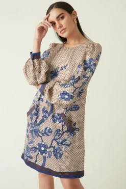 Payal Pratap Brown Aninda Printed Dress -Inca Clothing Shop 2111ppj22 3