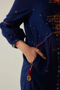 Sunira Designs Blue Gulzaar Shirt Dress 10 Sunira Designs Blue Gulzaar Shirt Dress -Inca Clothing Shop 2222323sg14 5