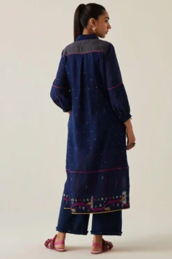 Sunira Designs Blue Gulzaar Shirt Dress 11 Sunira Designs Blue Gulzaar Shirt Dress -Inca Clothing Shop 2222323sg14 6