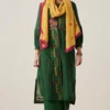 Sunira Designs Green Gulzaar Shirt Dress
