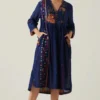 Sunira Designs Blue Gulzaar A-line Dress