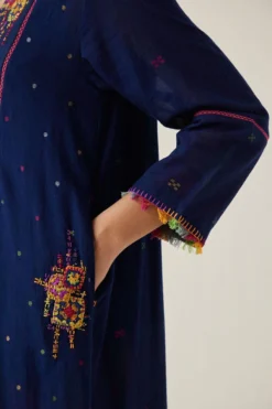 Sunira Designs Blue Gulzaar A-line Dress -Inca Clothing Shop 2222323sg6 4