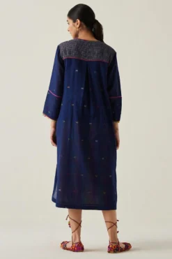 Sunira Designs Blue Gulzaar A-line Dress -Inca Clothing Shop 2222323sg6 6