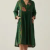 Sunira Designs Green Gulzaar A-line Dress