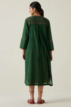 Sunira Designs Green Gulzaar A-line Dress -Inca Clothing Shop 2222323sg7 6