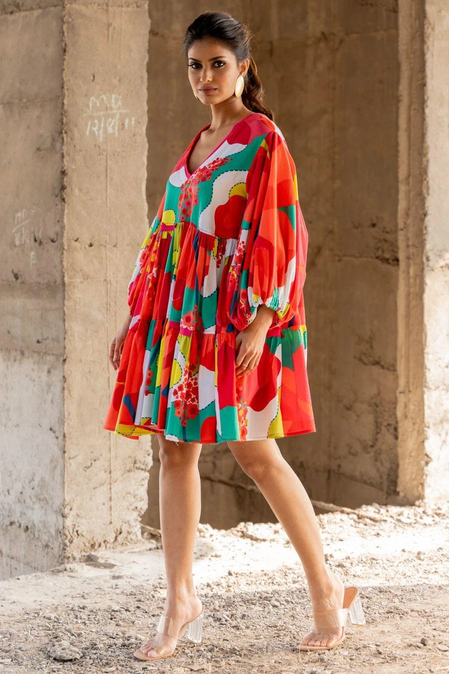Pooja Keyur Colour Burst Pleated Dress 2 Pooja Keyur Colour Burst Pleated Dress - Image 2
