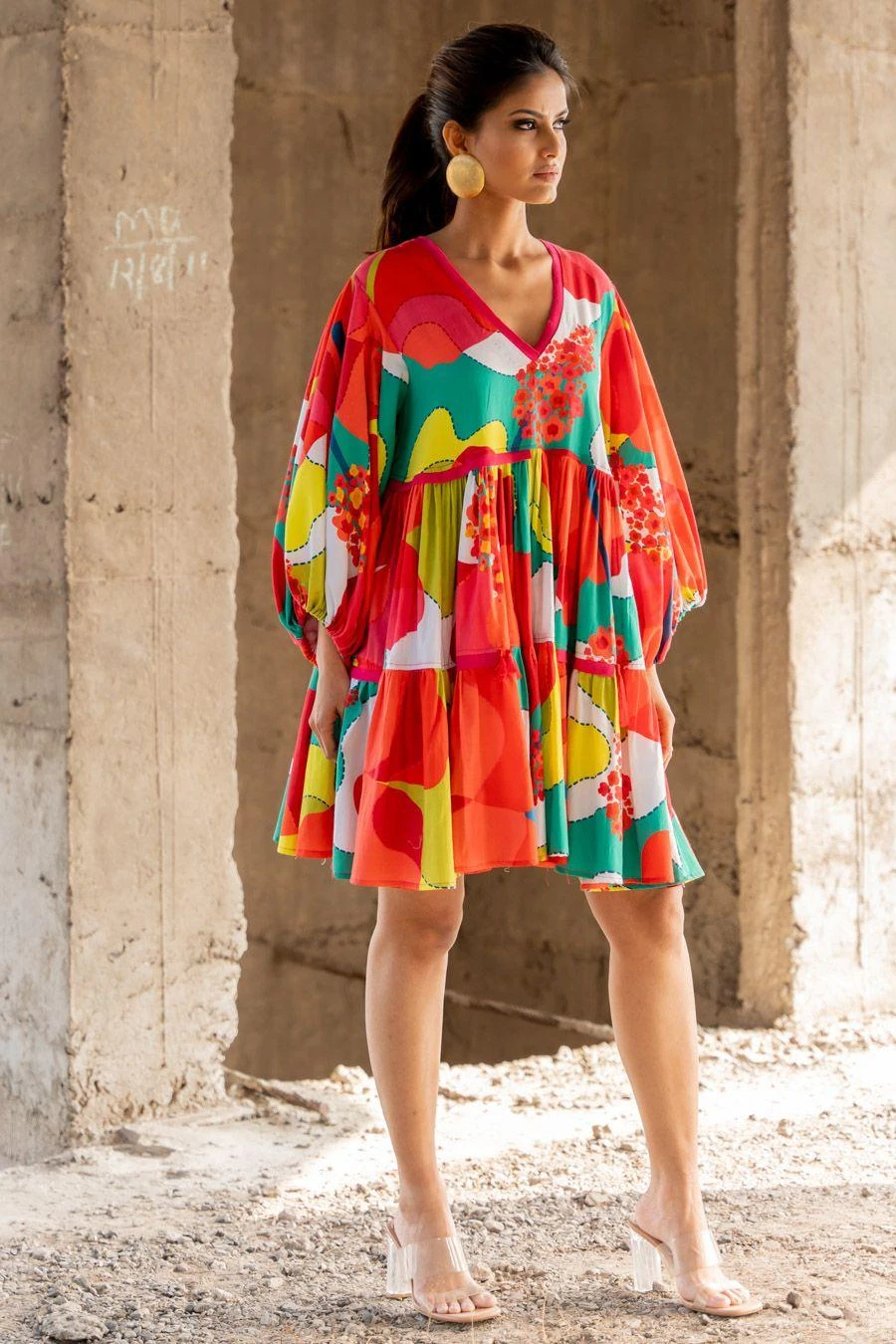 Pooja Keyur Colour Burst Pleated Dress 3 Pooja Keyur Colour Burst Pleated Dress - Image 3